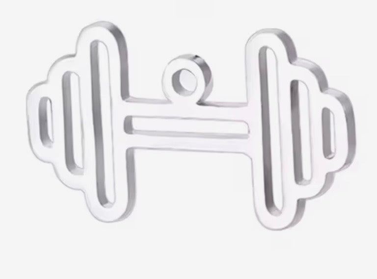 Barbell- Hollow Silver