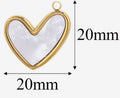 Pearly White Heart- Gold