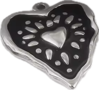 Black & Silver Heart