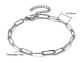 Paperclip Chain Bracelet- Silver
