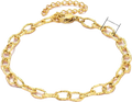 Textured Link Bracelet- Gold