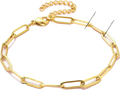 Paperclip chain bracelet- Gold