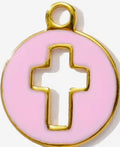 Pink Cross- Hollow Gold