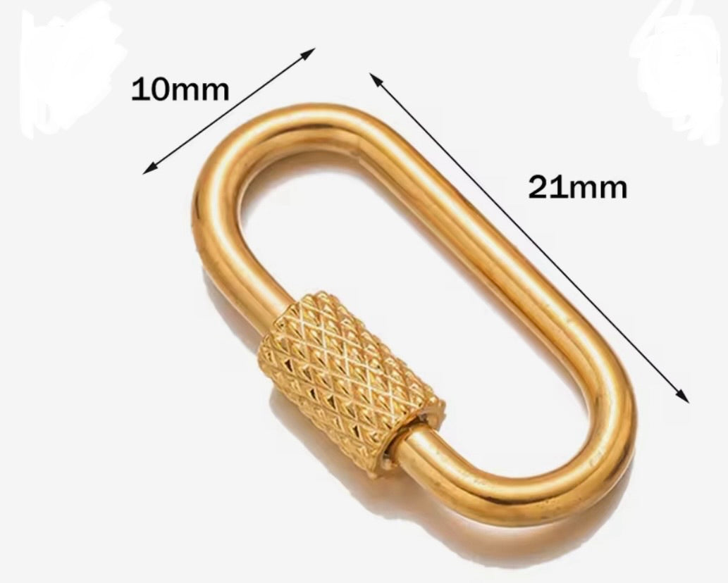 Oval Carabiner- Gold
