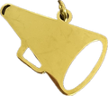 Cheerleader Megaphone- Gold
