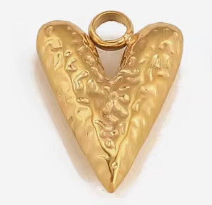 Textured Gold Heart