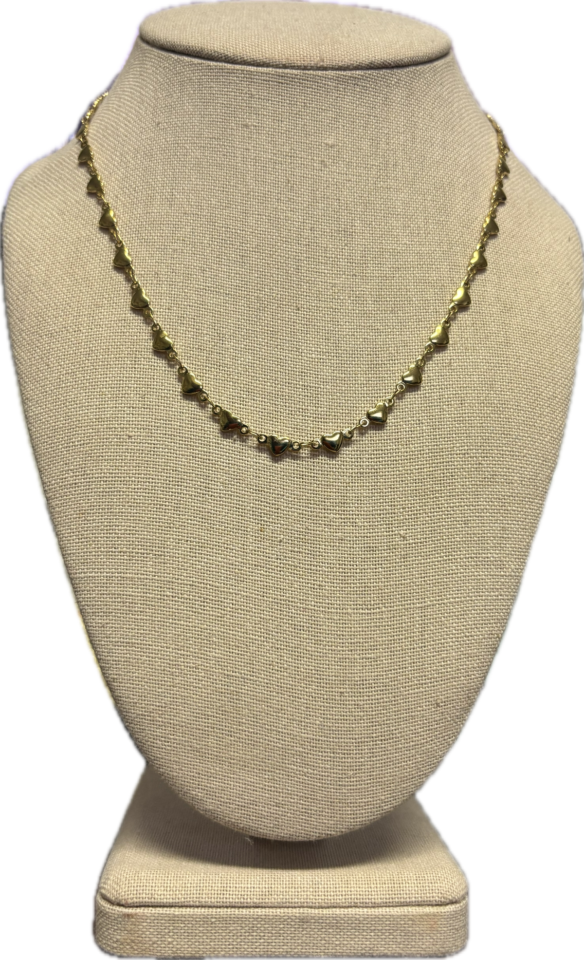 Heart Links Necklace- Gold