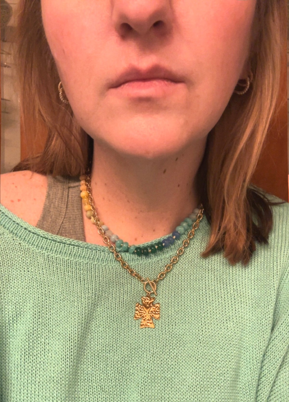 Cross My Heart Necklace 18”