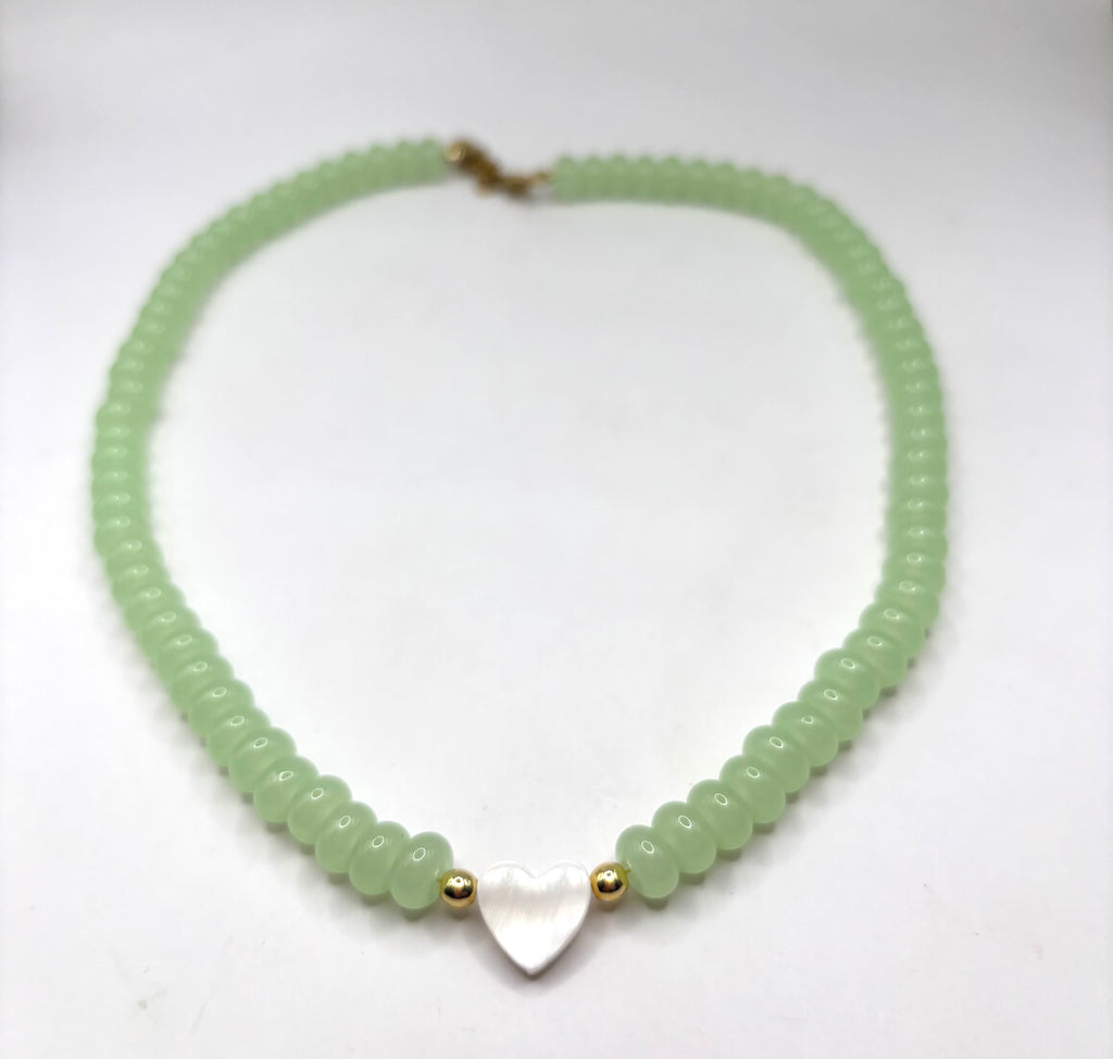 First Love Necklace (green) 17”