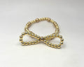 Gold stackable bow bracelet