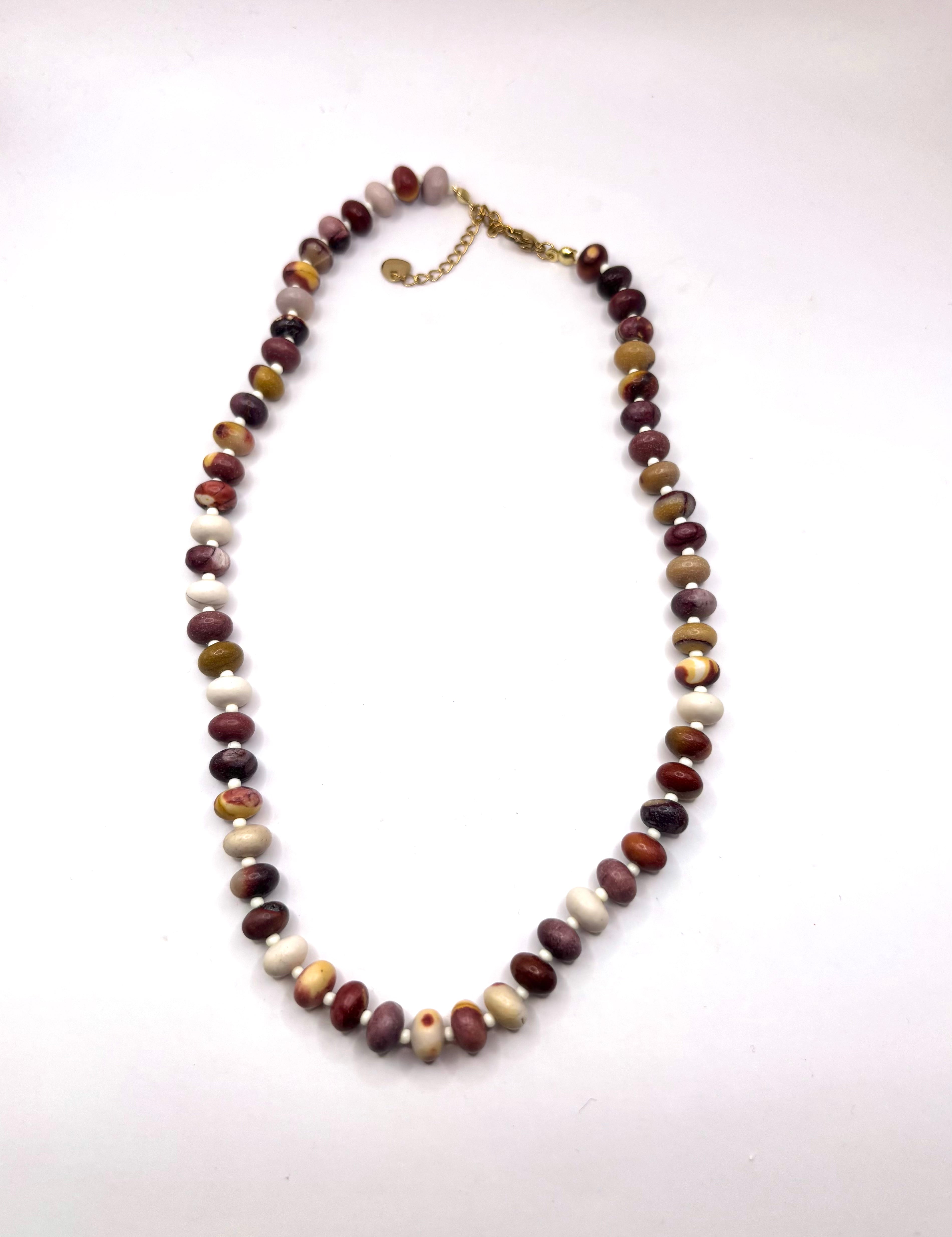 Mookaite beaded necklace