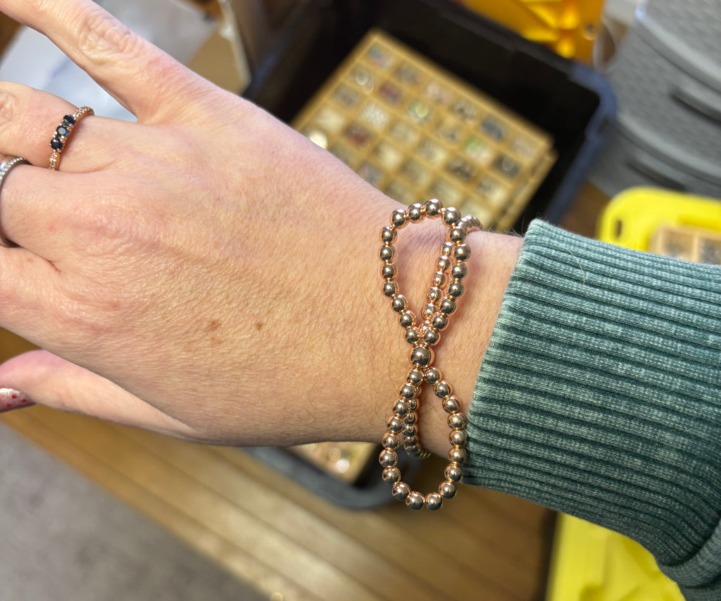 Rose Gold Stackable Bow Bracelet