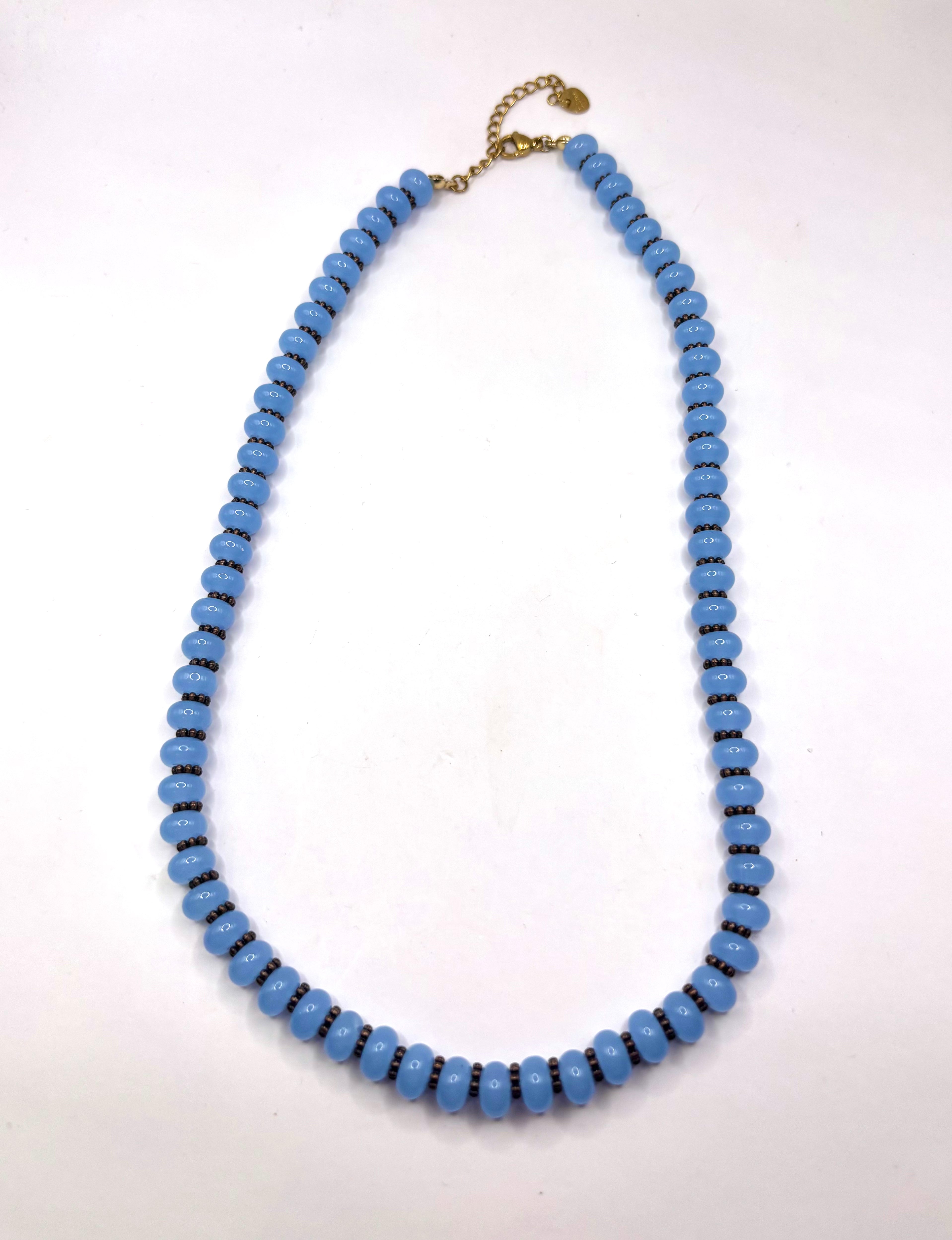Blue Bell necklace 17”+