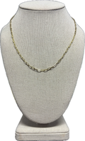 Petite Paper Clip Necklace- Gold
