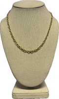 Textured Link Necklace- Gold