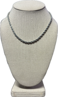 Rope Chain Necklace- Silver